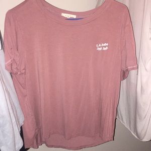LA Hearts pink la babe shirt